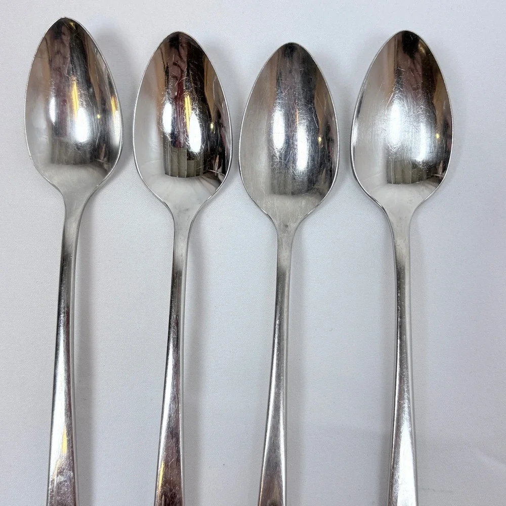 Vtg Oneida Community Stainless My Rose Iced Tea Spoons Set of 5 7.5